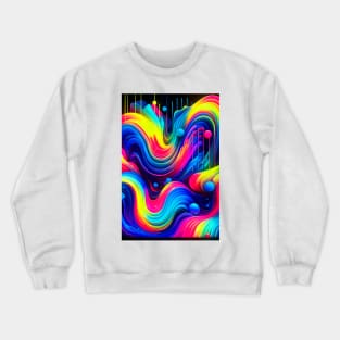 Abstract Colorful 90s Pattern Crewneck Sweatshirt